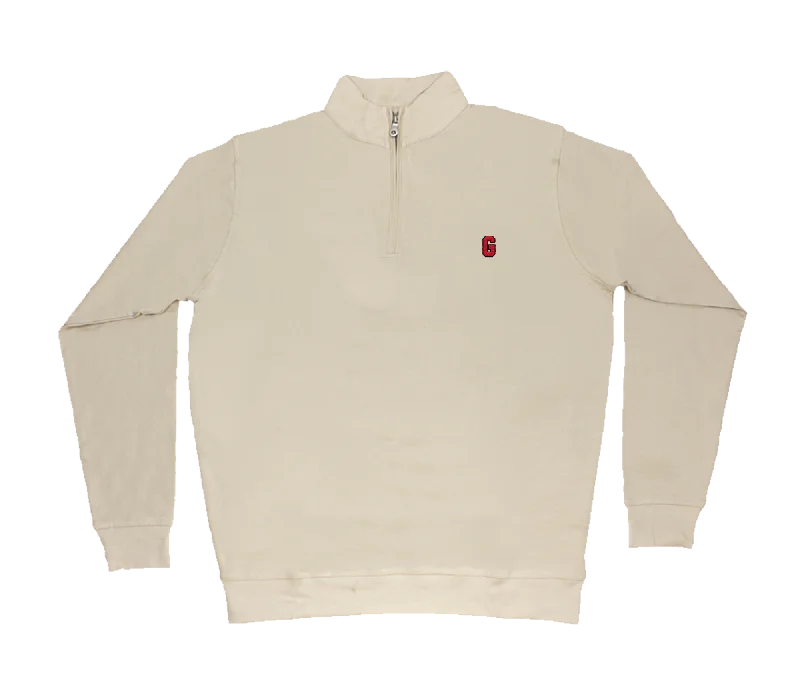 1/4 Zip Block G Khaki Pullover