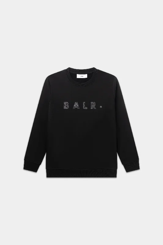 BALR. Monogram Embro Regular Fit Crewneck Jet Black/Phantom