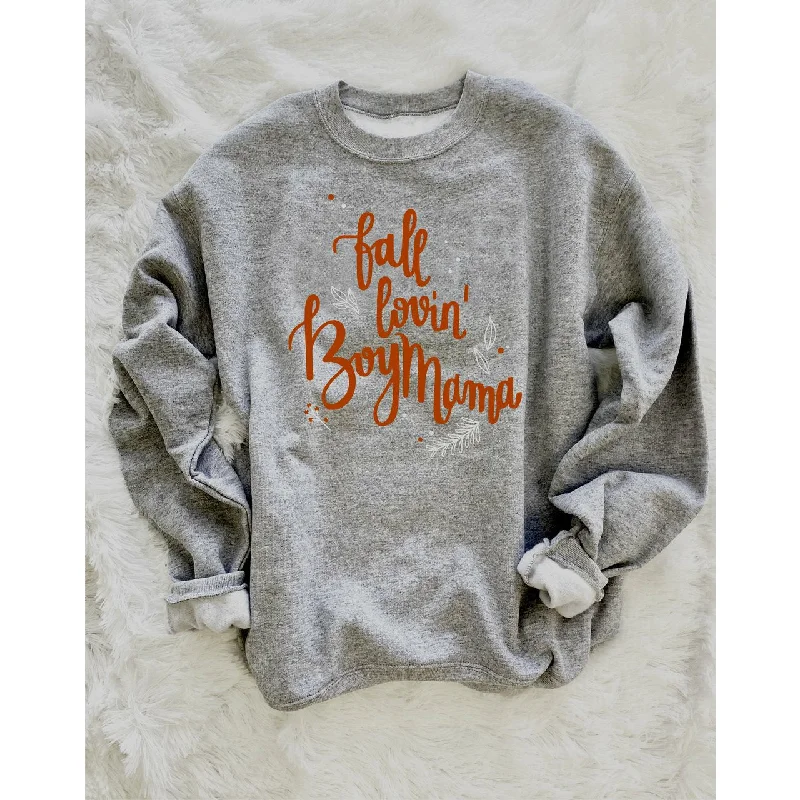 Fall Lovin' BoyMama Sweatshirt Gray