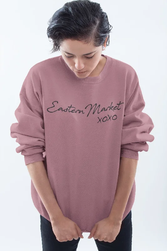 Ink Detroit Eastern Market XOXO Crewneck Sweatshirt - Mauve