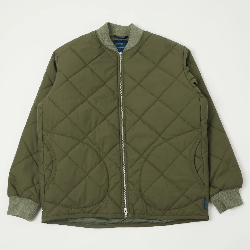 Lavenham Big Quilt Bomber Jacket - Olive Green