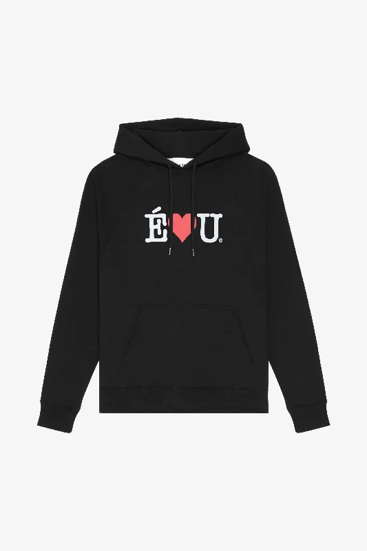 LOOSE HOODIE É L U BLACK