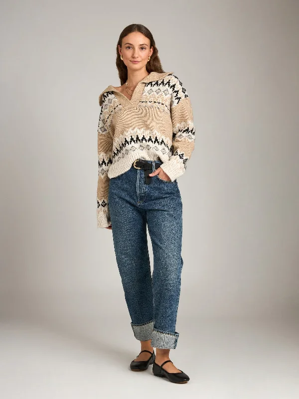 Adwoa Fairisle Polo Pullover