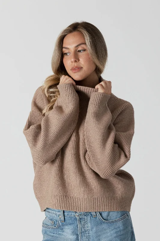 Evolet Rib Mockneck Sweater