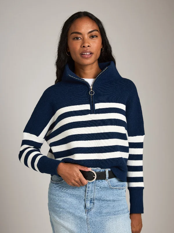 Navy Icing Stripe