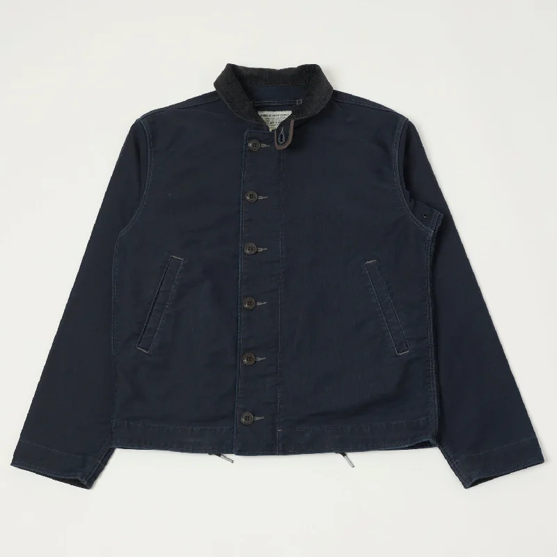 RRL Corduroy-Collar Deck Jacket - Navy