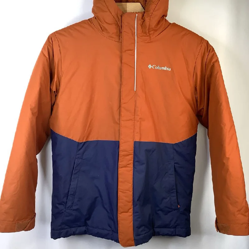 Size 10-12: Columbia Orange/Blue Fleece Lined Winter Coat