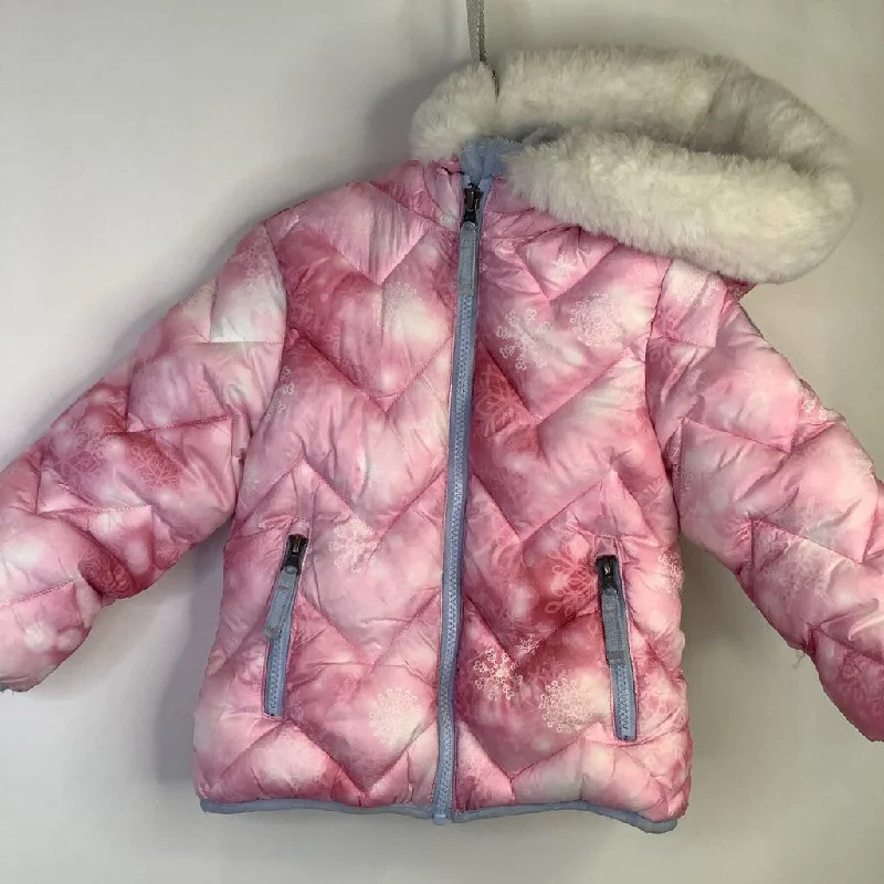 Size 3: Snozu Pink Faux Fur Lined Puffy Winter Coat