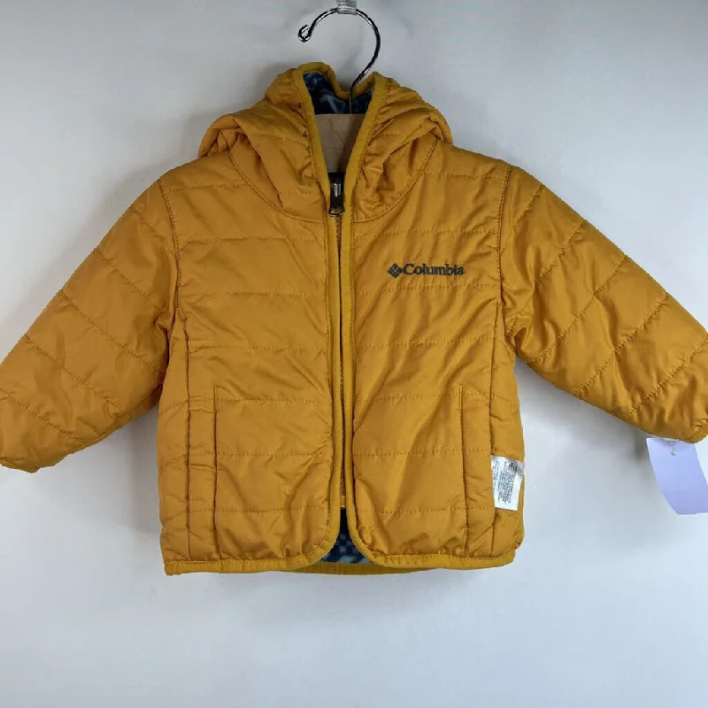 Size 3-6m: Columbia Yellow Fleece Lined Reversable Coat