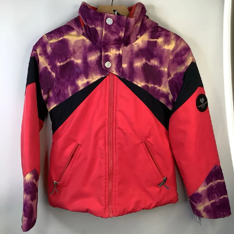 Size 8: Obermeyer Pink/Purple Zip-Up Winter Coat