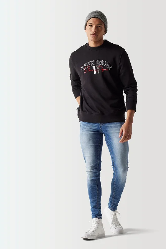 Streetwear Crew Sweatshirt - Black