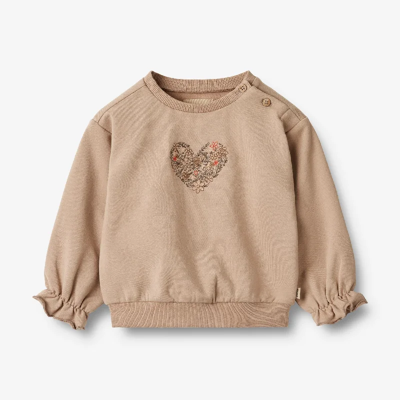 Sweatshirt L/S Embroidery Nelly - rose shadow