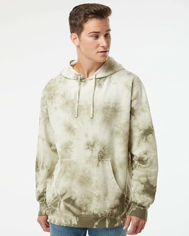 Unisex Midweight Tie Dye Hooded Pullover