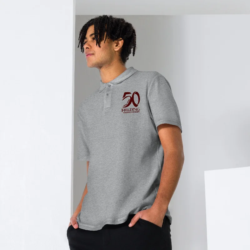 Unisex Pique Polo Shirt - Merlot Logo | 50th Anniversary