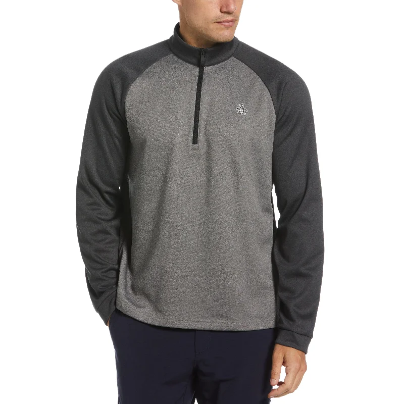 1/4 Zip Raglan Color Block Pullover