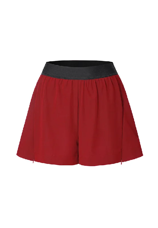 Fun Run Water and Wrinkle-resistant Convertible Pleated Running Shorts