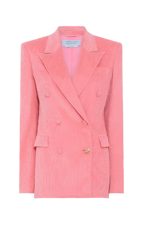 Gavin Blazer in Rosa Sea Island Cotton Corduroy