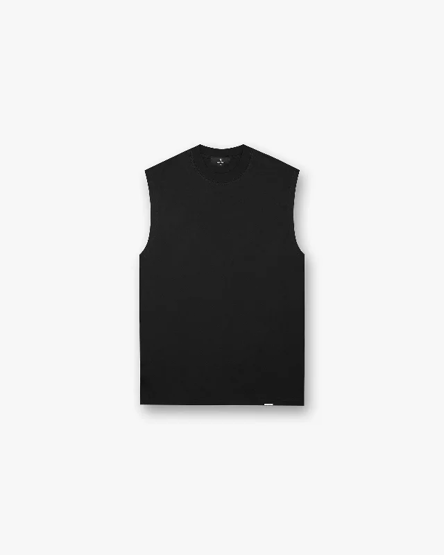 Initial Boxy Tank - Black