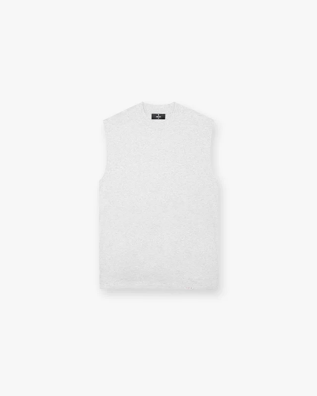 Initial Boxy Tank - Ice Grey Marl