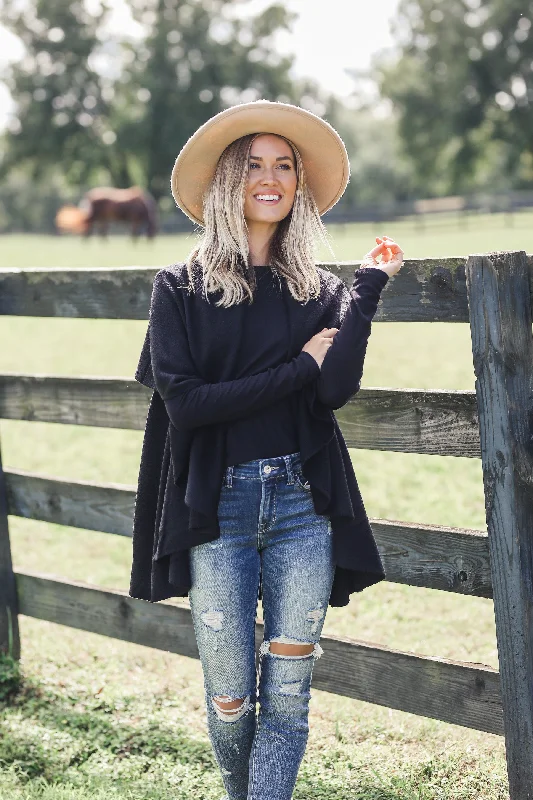 Perfect Shawl Vest in Black