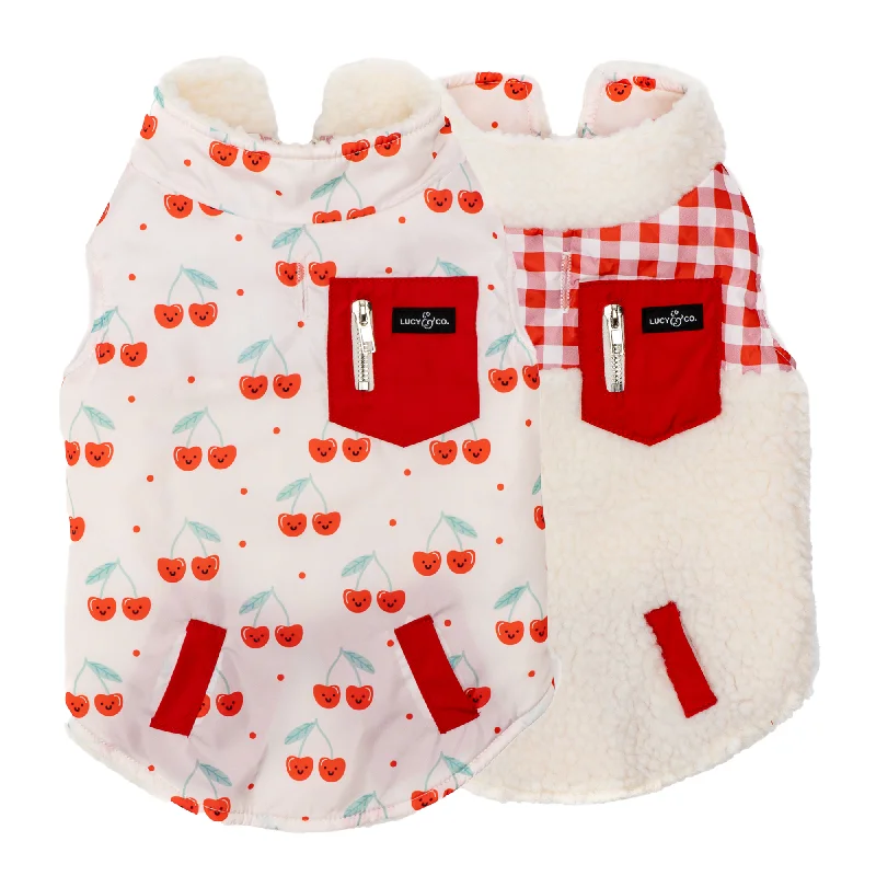 The Cheery Cherries Reversible Teddy Vest