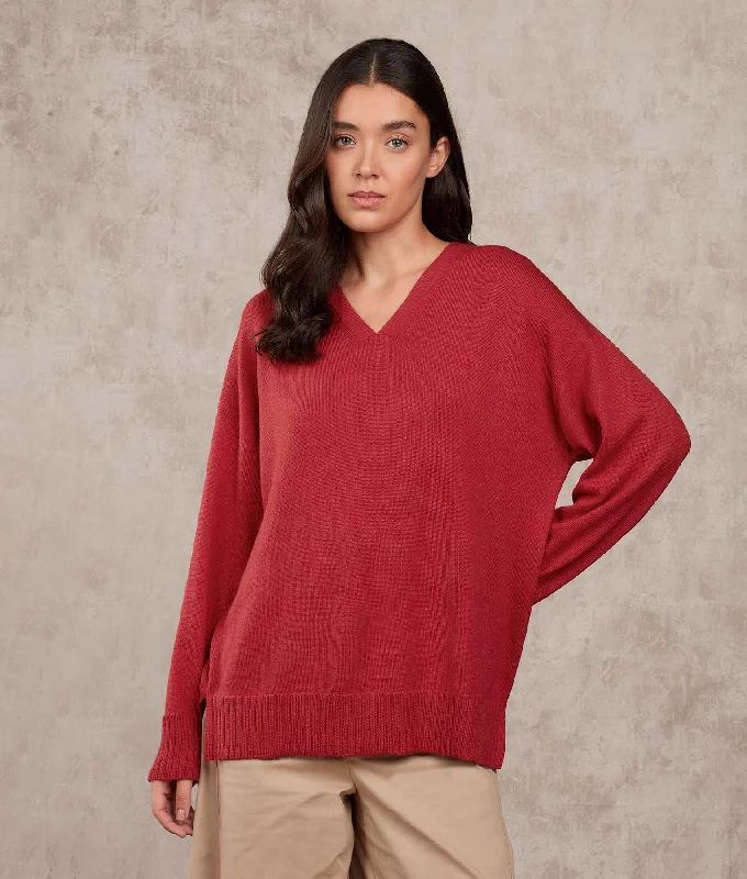 Oversized V Neck Sweater